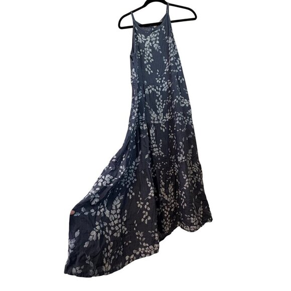 Anthropologie | Luisa Perla 100% Linen Midi Length High Neckline Dress Size S - Picture 3 of 14